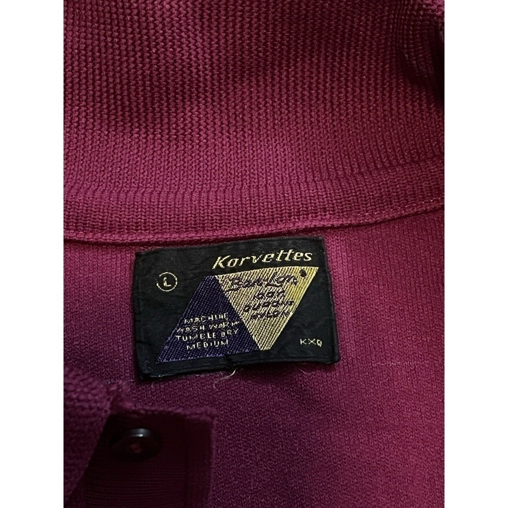 Light Weight Sweater Polo Men's Size Large burgundy - Picture 4 of 5